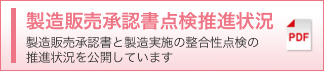 製造販売承認書点検推進状況